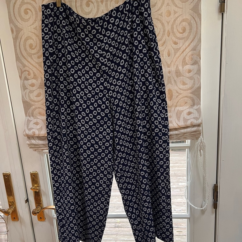Talbots wide leg cropped pants